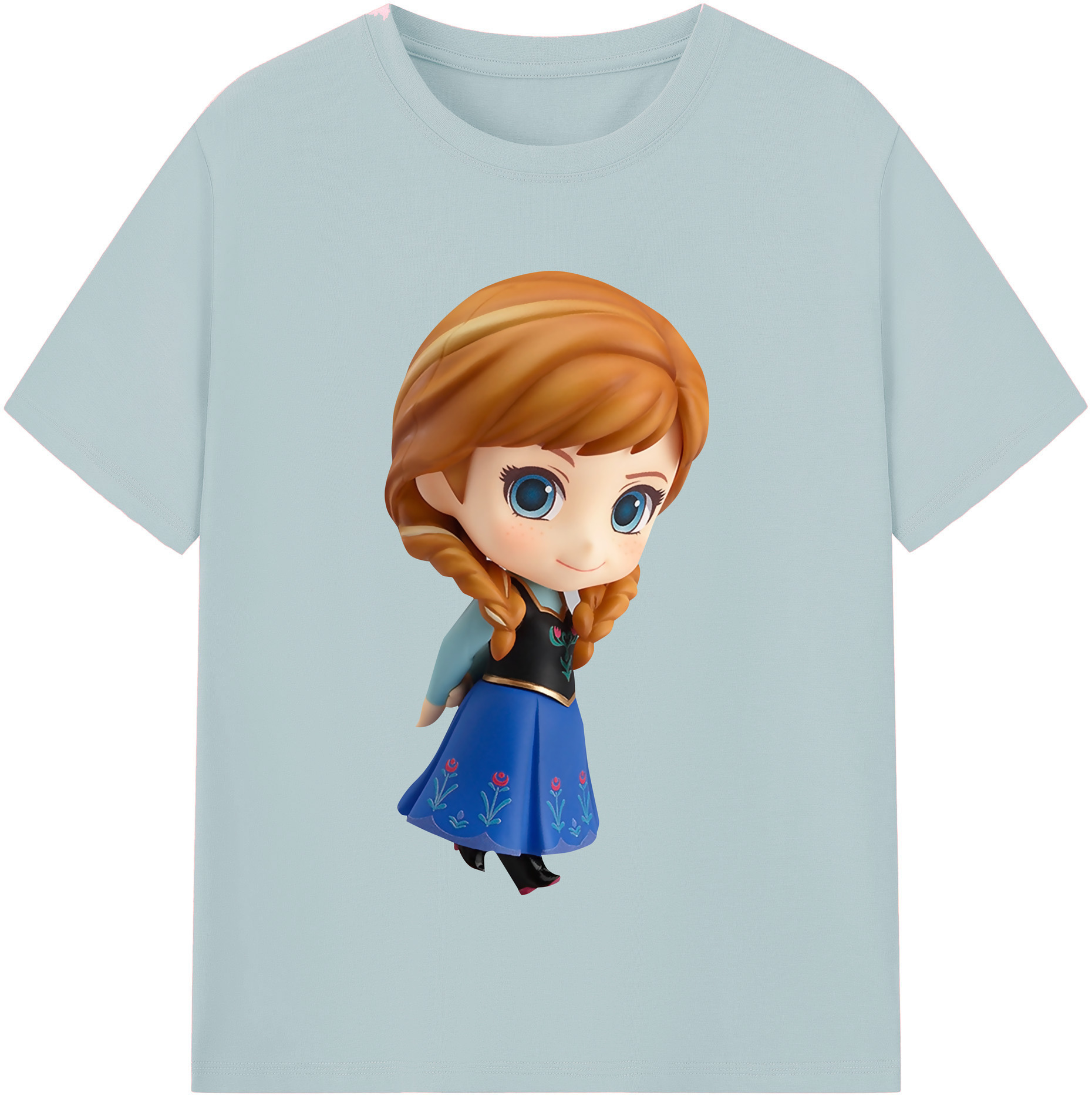 （画像用） アナと雪の女王 アンナ エルサ Frozen Anna Elsa 綿100％半袖Tシャツ（フロントプリント）